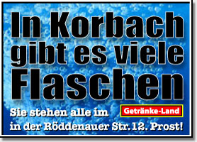 Großflächenplakat Viele Flaschen