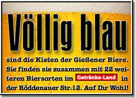 Großflächenplakat Völlig blau